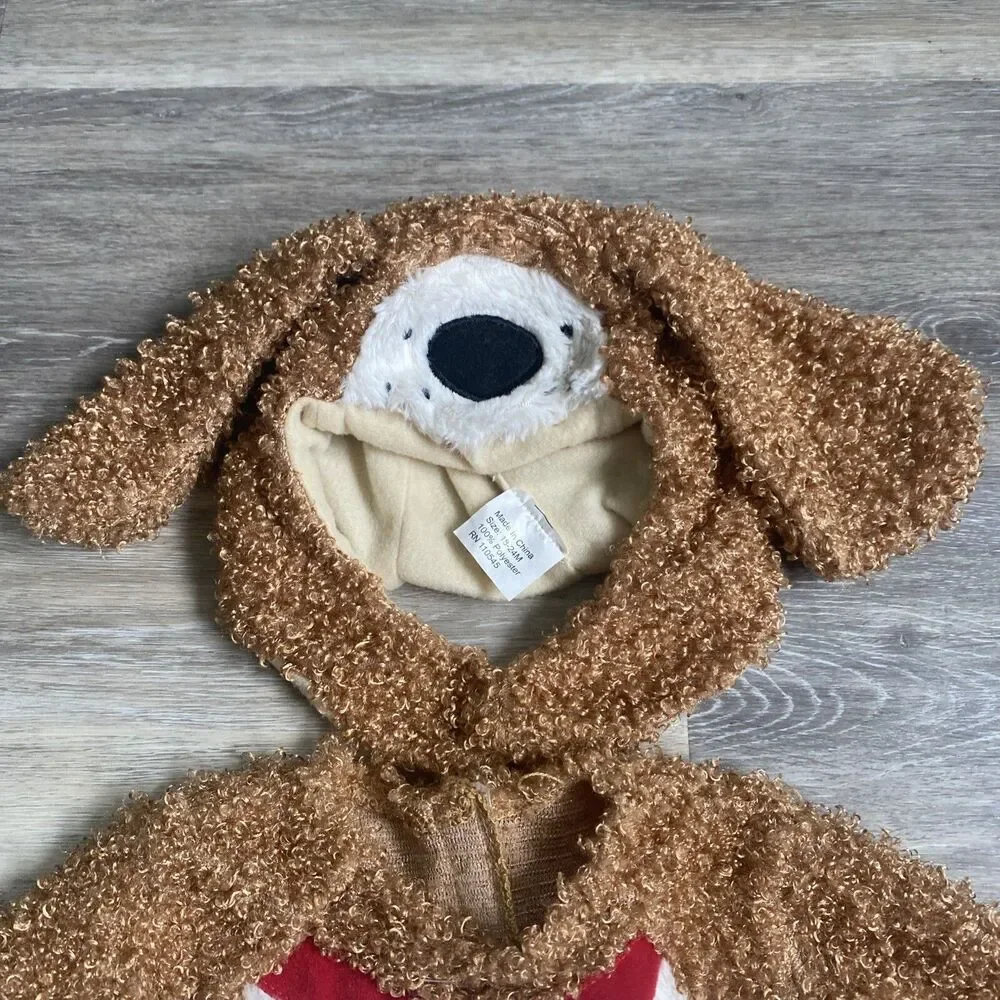 Puppy Costume 18-24 Months Brown / White Dog Costume With Head Piece & Tail